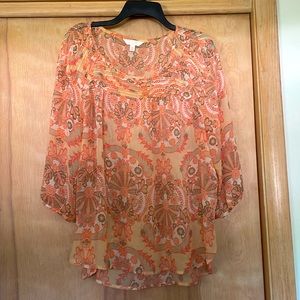 Lauren Conrad 3/4 Sleeve Sheer Blouse - XL